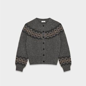Aritzia Wilfred dark grey Chorus cardigan